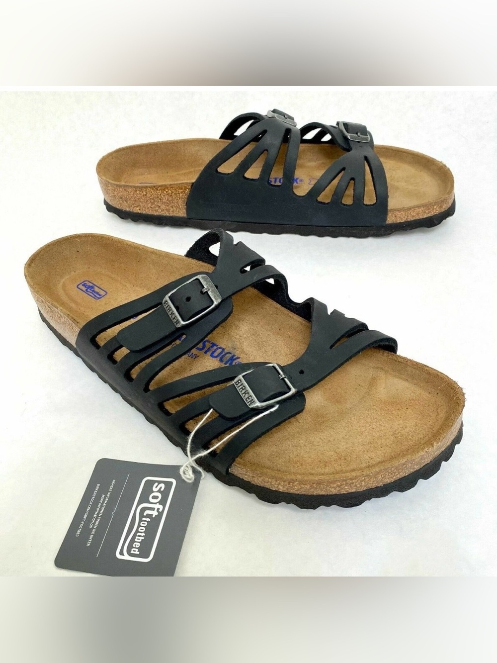 Birkenstock π
Granada Black Oiled Leather Soft Footbed Sandal Slide 39 Wmns 8 - Picture 10 of 12